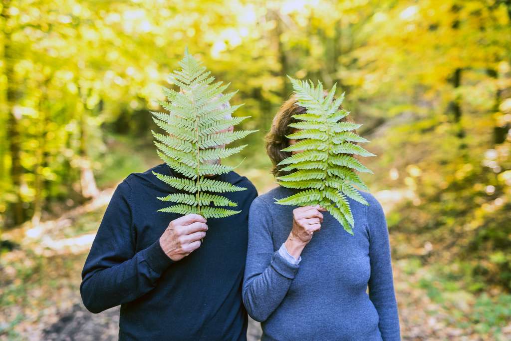 Couple holding ferns symbolizing communication challenges - couples therapy in BC